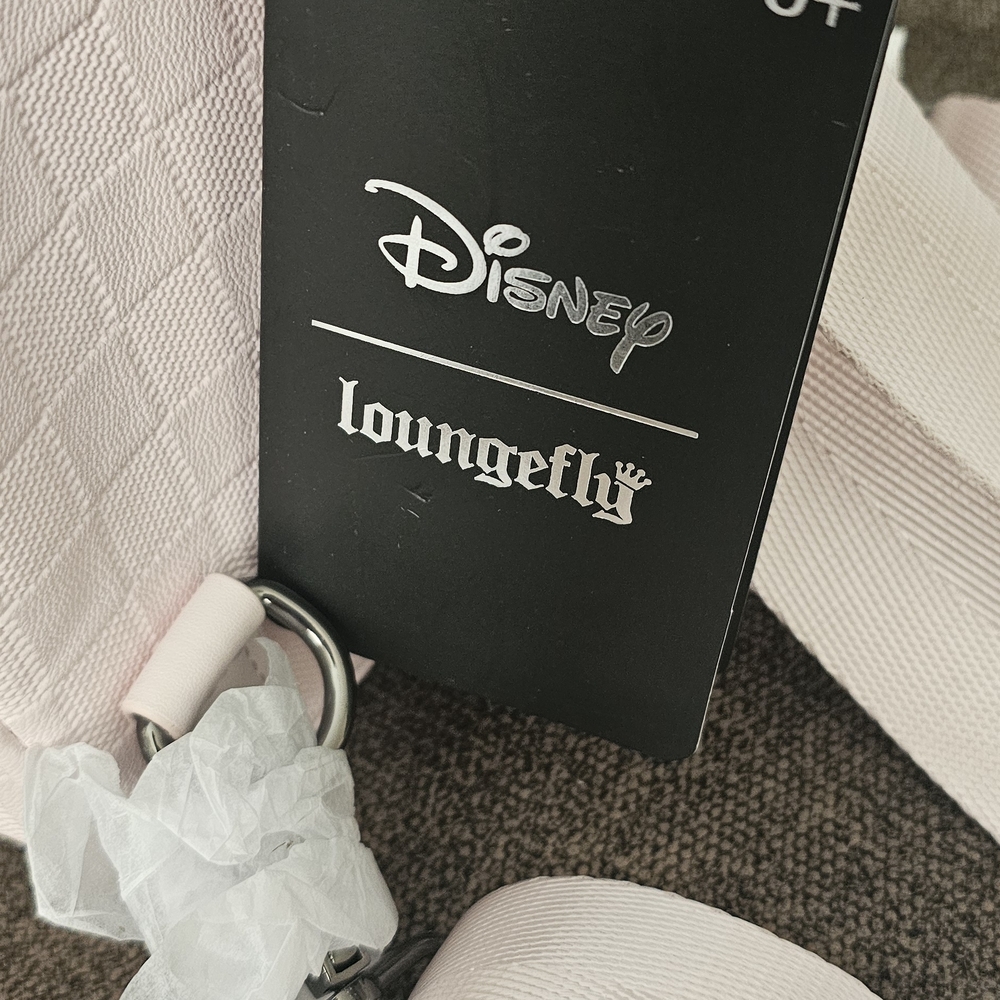 Loungefly Disney Checkered Cream Backpack - Picture 3 of 6